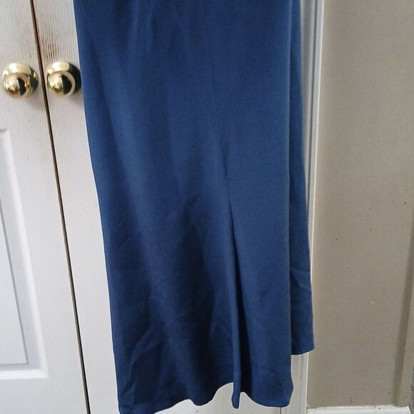 Talbots navy blue pure silk 2 pc formal dress wedding mother of the bride Sz 10P - Picture 8 of 13